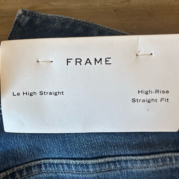 NWT FRAME Jeans-Fold Over High Rise Straight - Picture 4 of 5